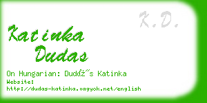 katinka dudas business card